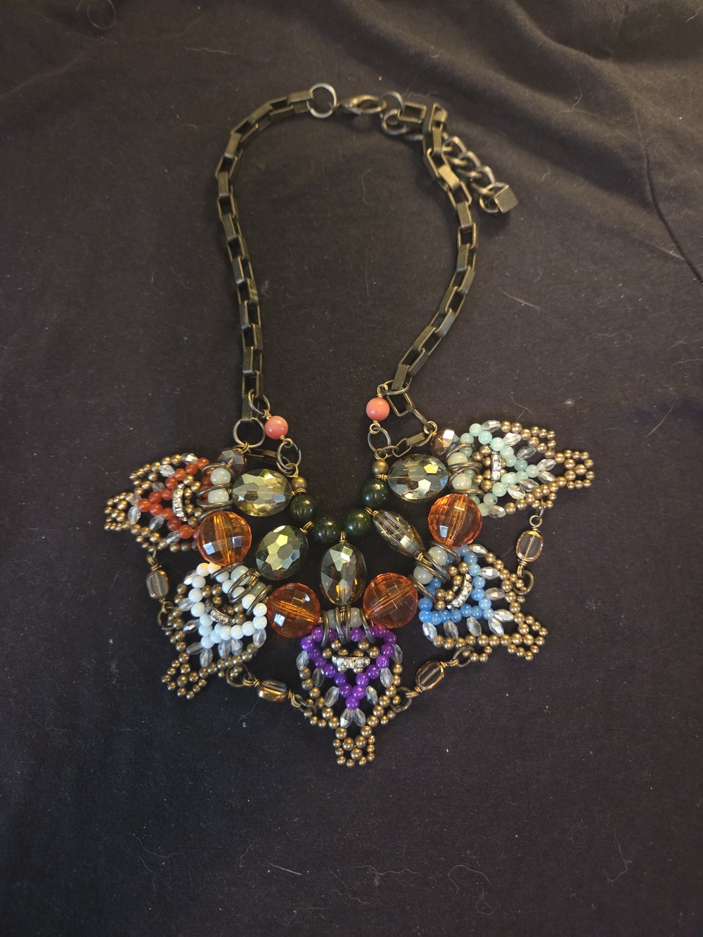 Anthropologie Pam Hiran Multicolor Beaded Statement Necklace